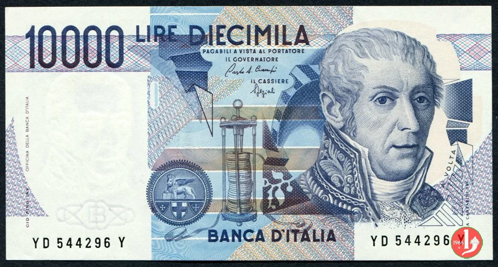 10.000 lire Alessandro Volta 1989
