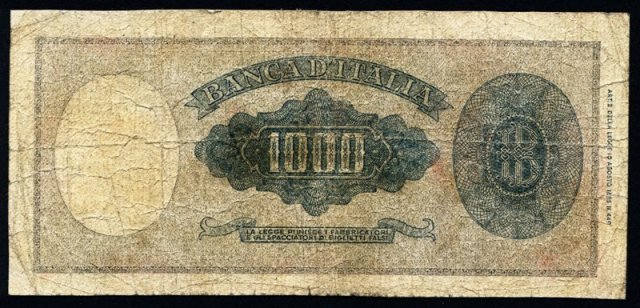 1.000 lire Busto d'Italia 1947