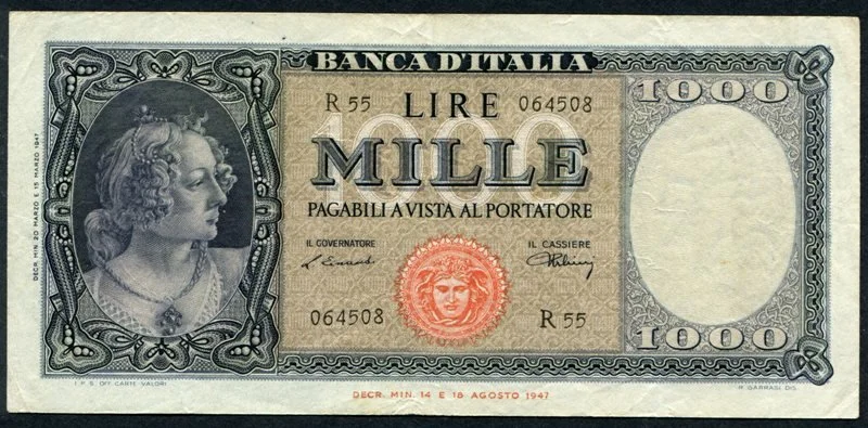 1.000 lire Busto d'Italia 1947