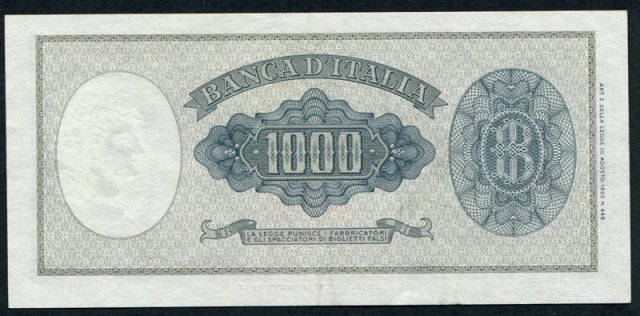 1.000 lire Busto d'Italia 1961