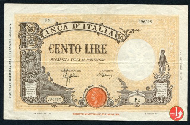 100 Lire Barbetti "Grande B" 1942