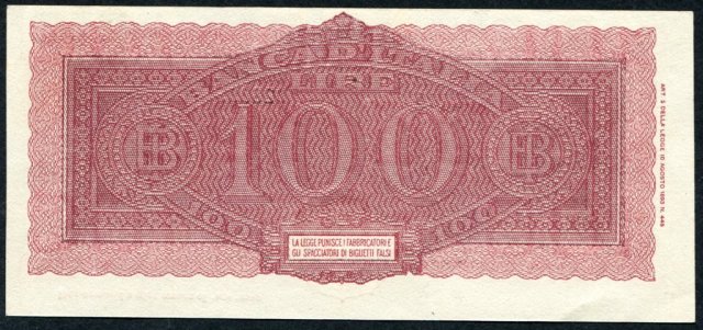 100 Lire Italia Turitta 1944