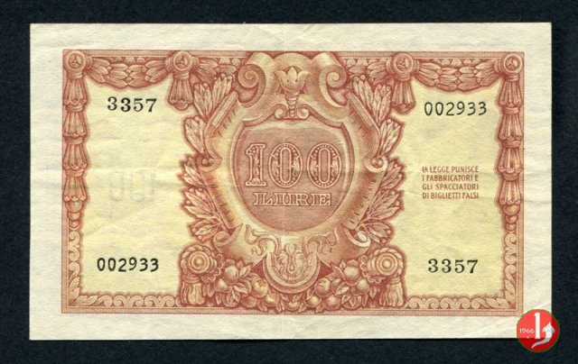 100 lire Italia Elmata 1951