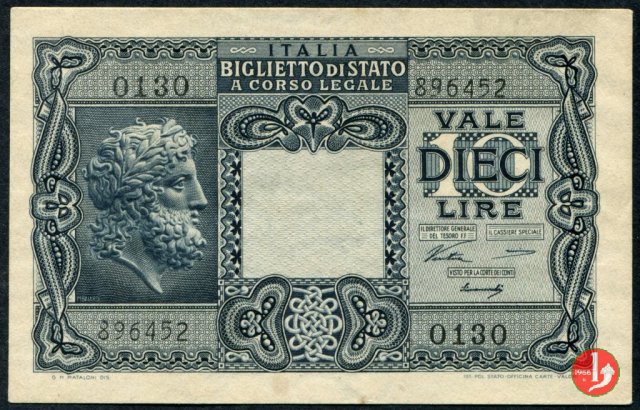 10 Lire "Giove" 1944