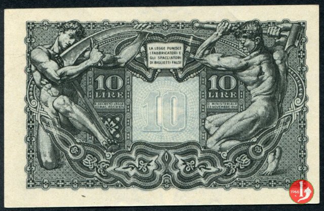 10 Lire "Giove" 1944