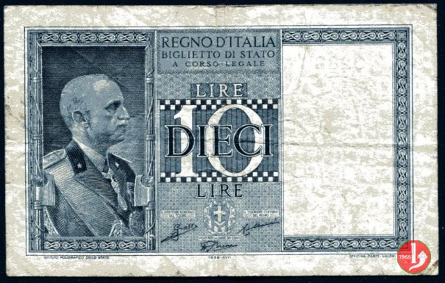 10 Lire Impero 1938