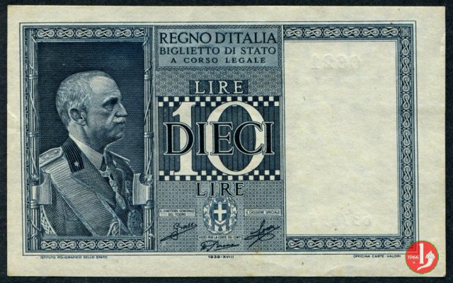 10 Lire Impero 1939