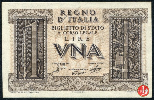 1 Lira Impero 1939