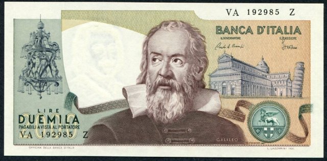 2.000 lire Galileo Galilei 1983