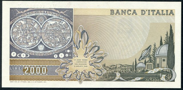 2.000 lire Galileo Galilei 1983