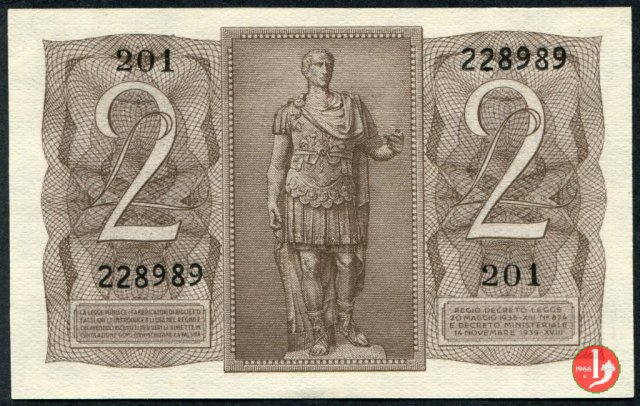 2 Lire Impero 1939