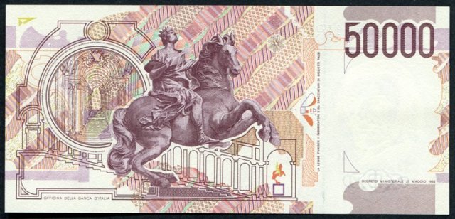 50.000 lire Bernini 1999