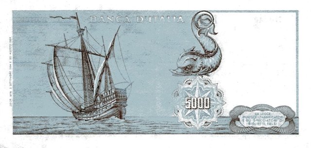 5.000 lire Colombo - Primo tipo 1964