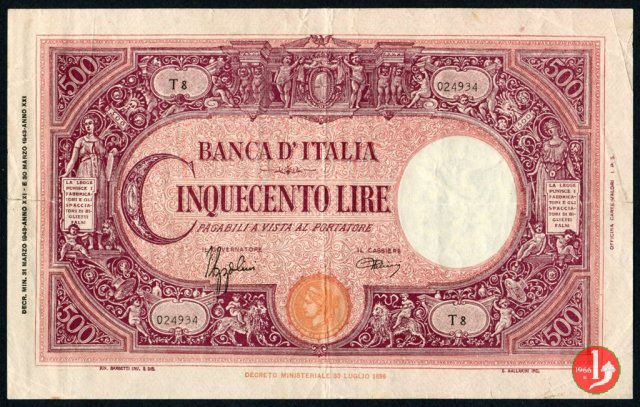 500 Lire Barbetti "Grande C" 1943