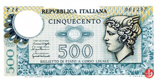 500 lire Testa di Mercurio 1976