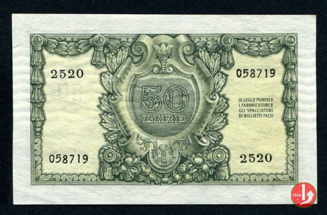 50 lire Italia Elmata 1951