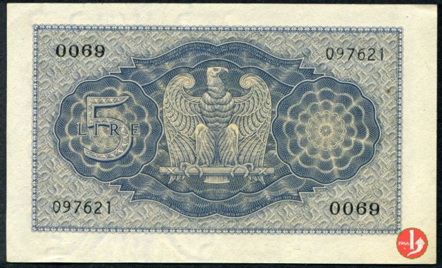 5 Lire Impero 1940