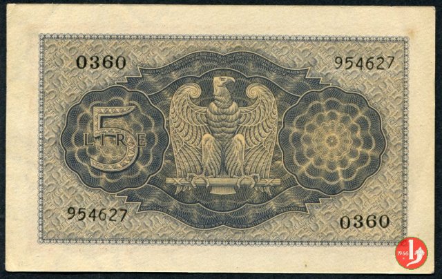 5 Lire Impero 1944
