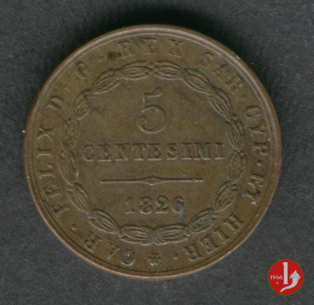 5 centesimi 1826 (Torino)