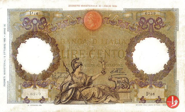 100 Lire Capranesi "Roma" 1931