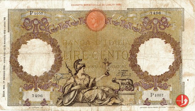 100 Lire Capranesi "Roma" 1943