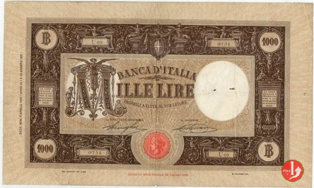 1000 Lire Barbetti "Grande M" 1928