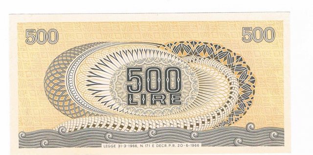 500 lire Testa di Aretusa 1966