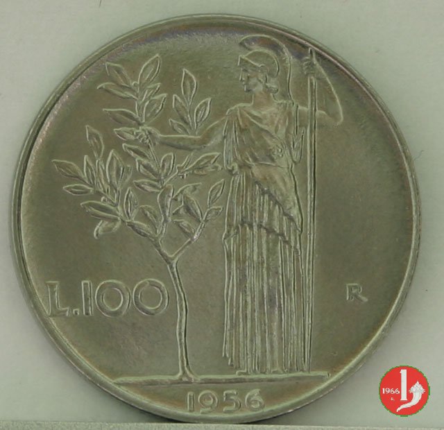 100 lire Minerva 1956 (Roma)