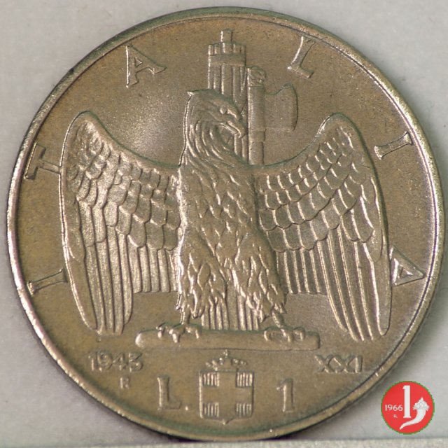 1 lira Impero 1943 (Roma)