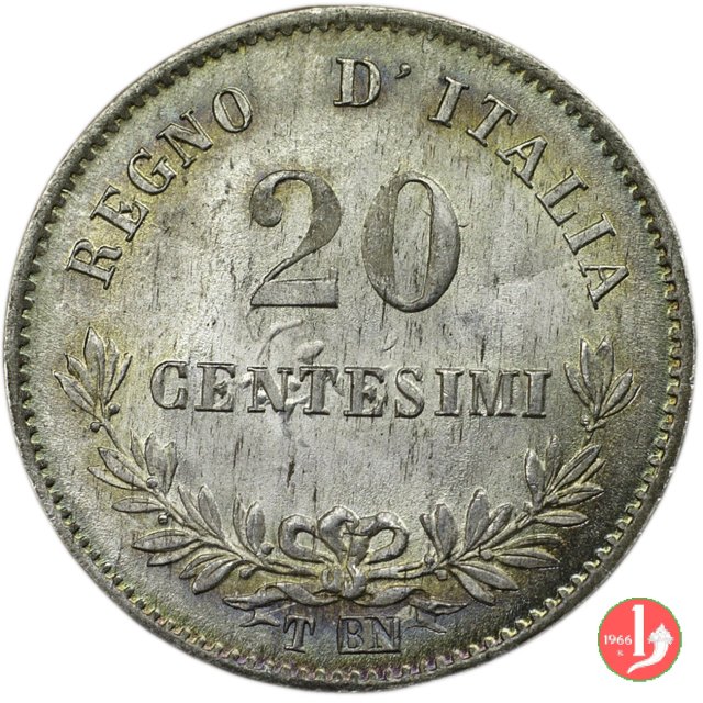 20 centesimi valore 1863 (Torino)