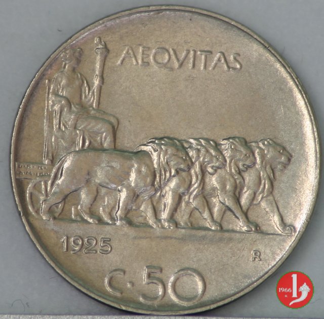 50 centesimi leoni 1925 (Roma)