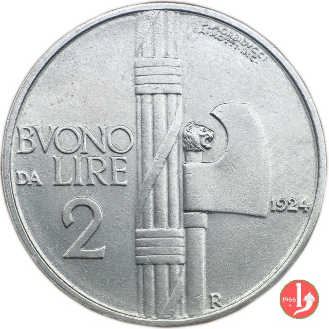 Buono da 2 lire 1924 (Roma)