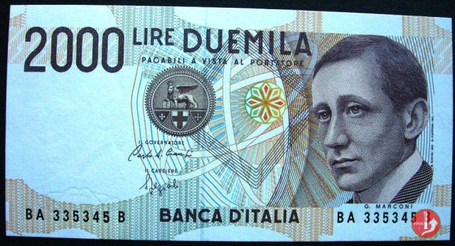 2.000 lire Guglielmo Marconi 1990