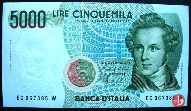 5.000 lire Bellini 1985