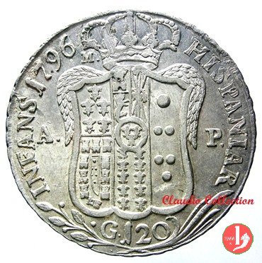 Piastra con stemma 3° tipo 1796 (Napoli)