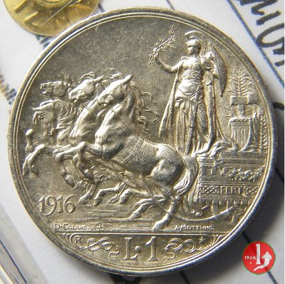 1 lira quadriga briosa 1916 (Roma)