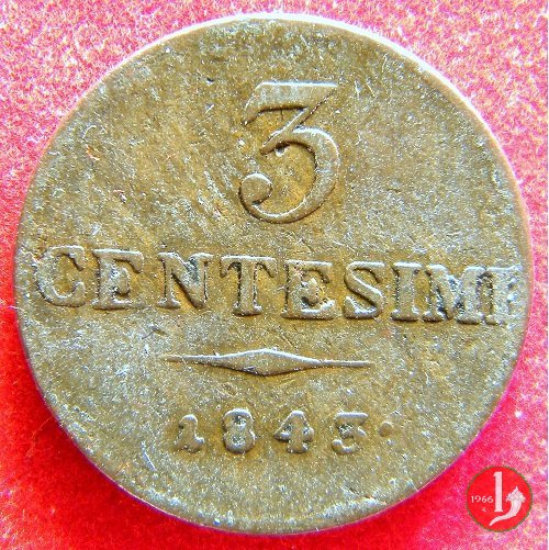 3 centesimi 1843 (Milano)