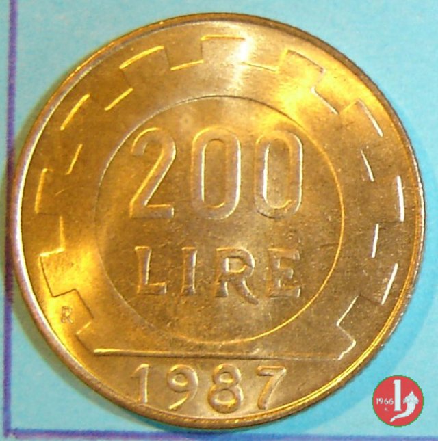 200 lire 1987 (Roma)