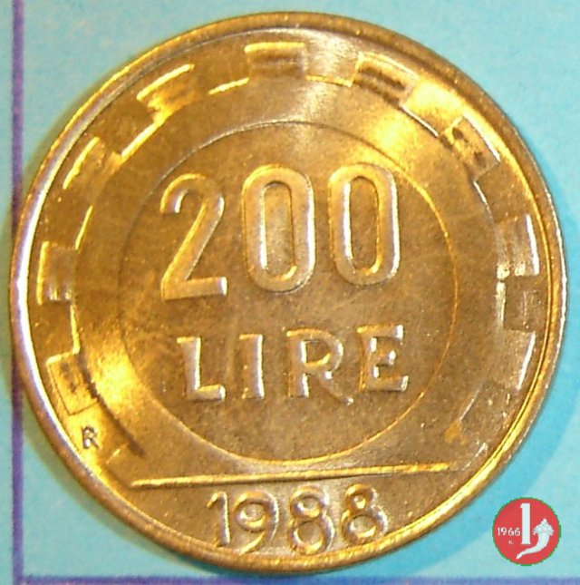 200 lire 1988 (Roma)