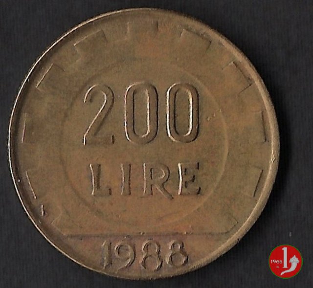 200 lire 1988 (Roma)