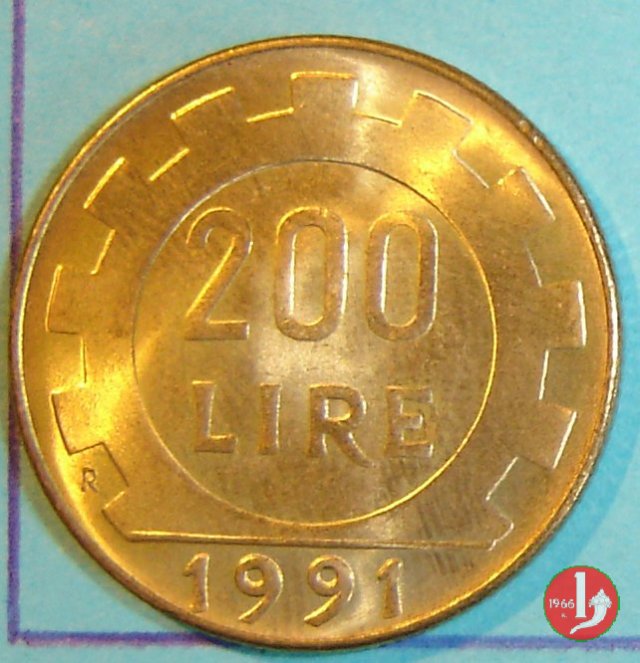 200 lire 1991 (Roma)