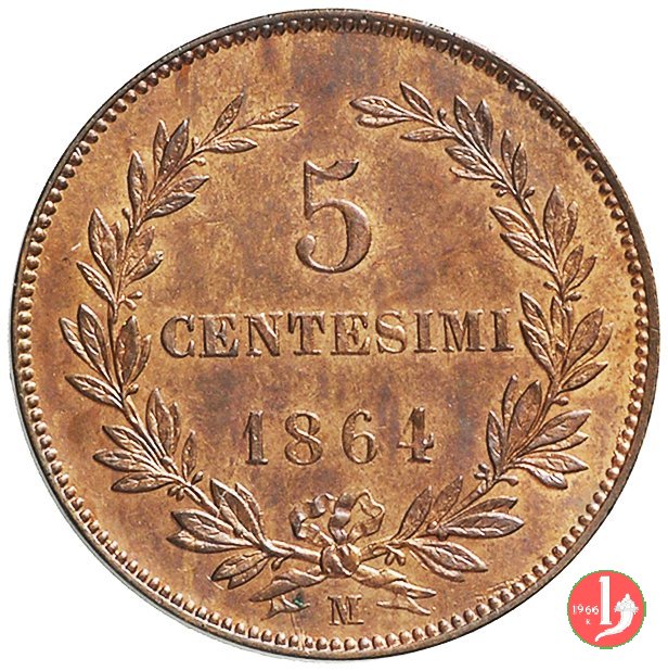 5 centesimi 1864 (Milano)