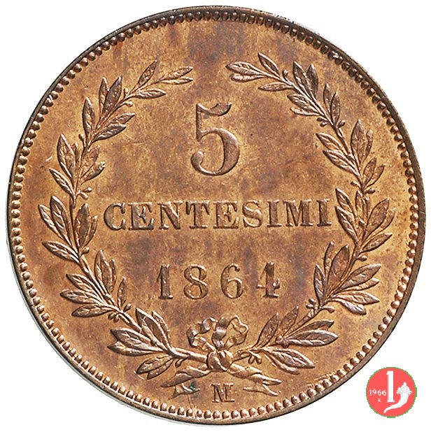 5 centesimi 1864 (Milano)