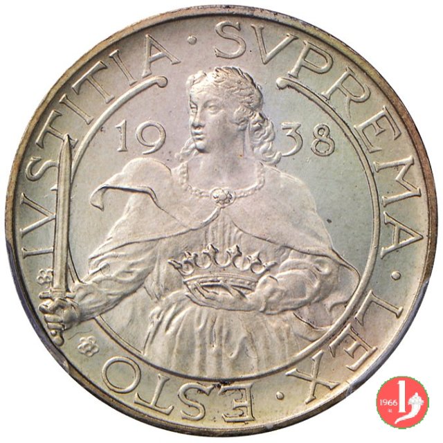 Prova 10 lire 2° tipo 1938 (Roma)