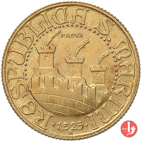 Prova 20 lire 1925 1925 (Roma)