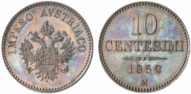 10 centesimi 1852 (Milano)