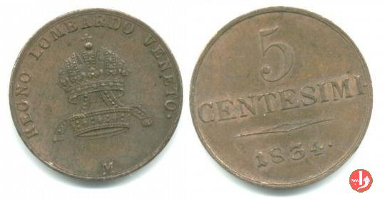 5 centesimi 1834 (Milano)