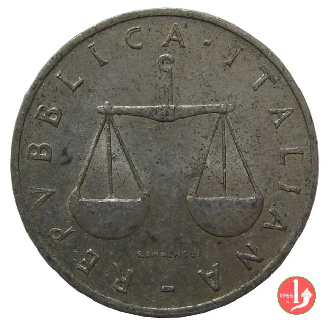 1 lira cornucopia 1957 (Roma)