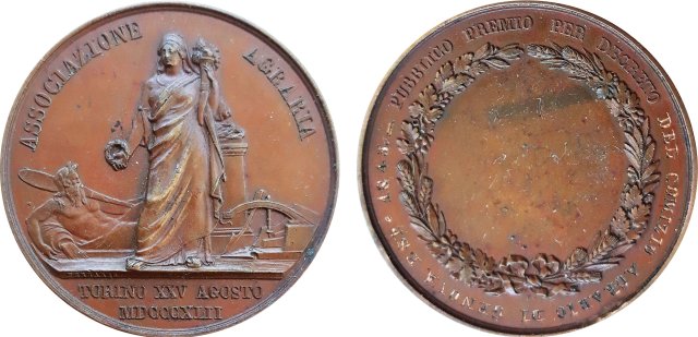 Premio del Comizio Agrario di Genova 1845 -A391 1845