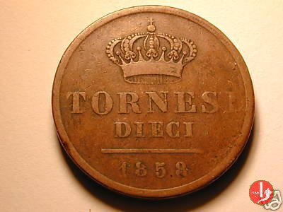 10 Tornesi 1858 (Napoli)